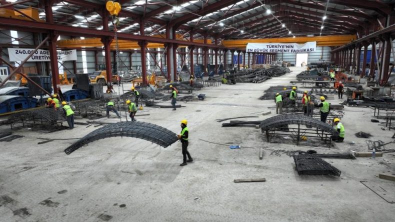 Körfezray Metro Projesi tünelleri için 6 bin 754 segment üretildi