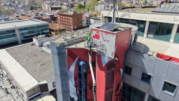 Belsa Plaza’daki 100. Yıl Graffitisi yenilendi