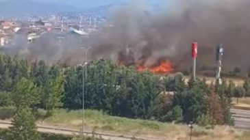 Korkunç yangın: Bölgedeki evler tahliye edildi