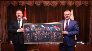 MHP’nin yeni İl Başkanı Enes Emengen’den Başkan Büyükakın’a ziyaret