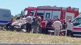 Kocaeli’de kaza! Otomobil takla attı
