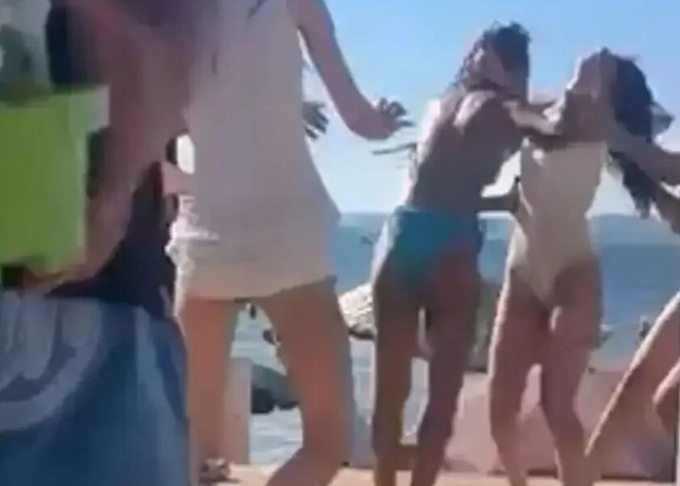 Karamürsel sahilinde kaos: Plajda kadınlar birbirine girdi