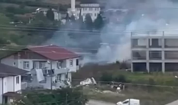 Kocaeli’de korkunç yangın! Evin bahçesi alev aldı