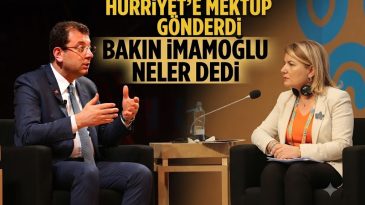 Ekrem İmamoğlu’ndan Hürriyet’e mektup