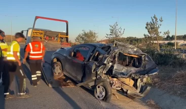 Kuzey Marmara Otoyolu’nda facia gibi kaza!