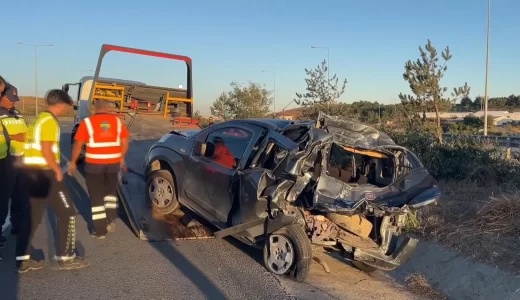 Kuzey Marmara Otoyolu’nda facia gibi kaza!