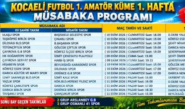 Kocaeli 1. Amatör Küme’de yeni sezon başlıyor: İlk hafta cuma günü