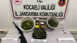 Karamürsel’de jandarma operasyonu: Kilolarca esrar ve ruhsatsız tüfek ele geçirildi